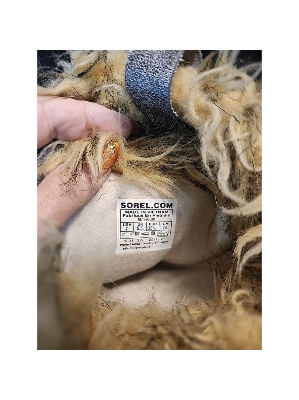 Sorel Boots Bracken Estate Plaid Tofino Winter Waterproof Faux Fur, Sz7, EUC - Picture 5 of 9